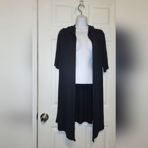 Bombom Womens Swimsuit Cover With Hoodie Black One Size